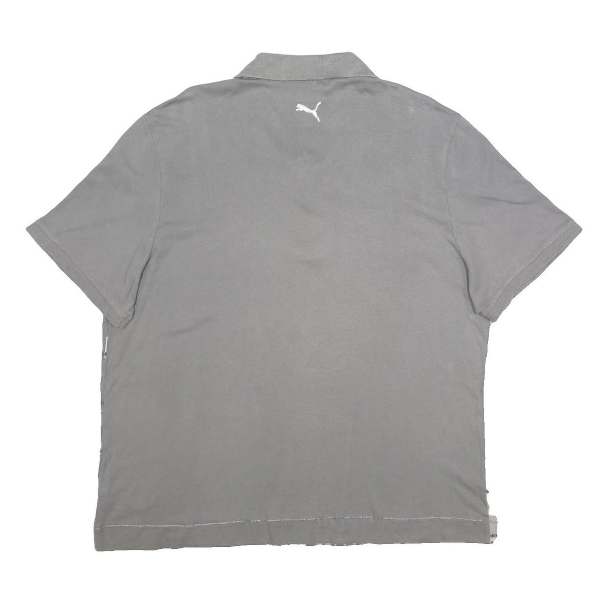 PUMA Mens Grey & Light Grey Colourblock Short Sleeve Polo Shirt 2XL Cotton