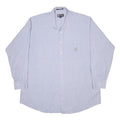 CHAPS RALPH LAUREN Mens Blue Plain Cotton Shirt 2XL Classic Fit Button-Up