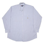 CHAPS RALPH LAUREN Mens Blue Plain Cotton Shirt 2XL Classic Fit Button-Up