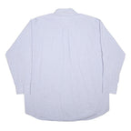 CHAPS RALPH LAUREN Mens Blue Plain Cotton Shirt 2XL Classic Fit Button-Up
