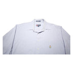 CHAPS RALPH LAUREN Mens Blue Plain Cotton Shirt 2XL Classic Fit Button-Up