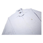 CHAPS RALPH LAUREN Mens Blue Plain Cotton Shirt 2XL Classic Fit Button-Up