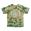 GILDAN Mens Green & Beige Tie Dye Graphic T-Shirt L Cotton Short Sleeve Crew
