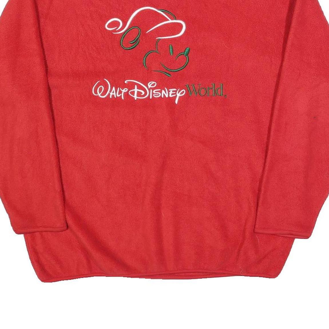 DISNEY Womens Red Patterned Crew Neck Basic Knit Jumper L Walt Disney World