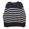 THE OUTFITTERS Womens Navy & White Patterned Cotton Blend Jumper Crew Neck L