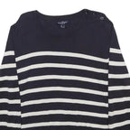 THE OUTFITTERS Womens Navy & White Patterned Cotton Blend Jumper Crew Neck L