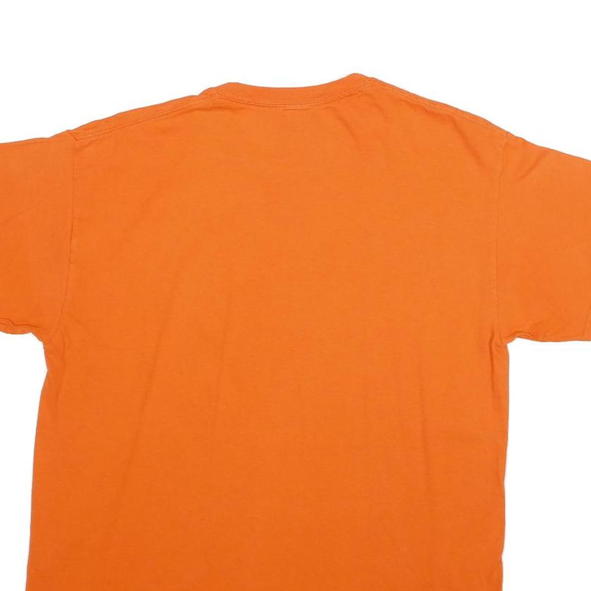 GILDAN Mens Orange Softball La Porte Graphic T-Shirt M Short Sleeve Crew Neck