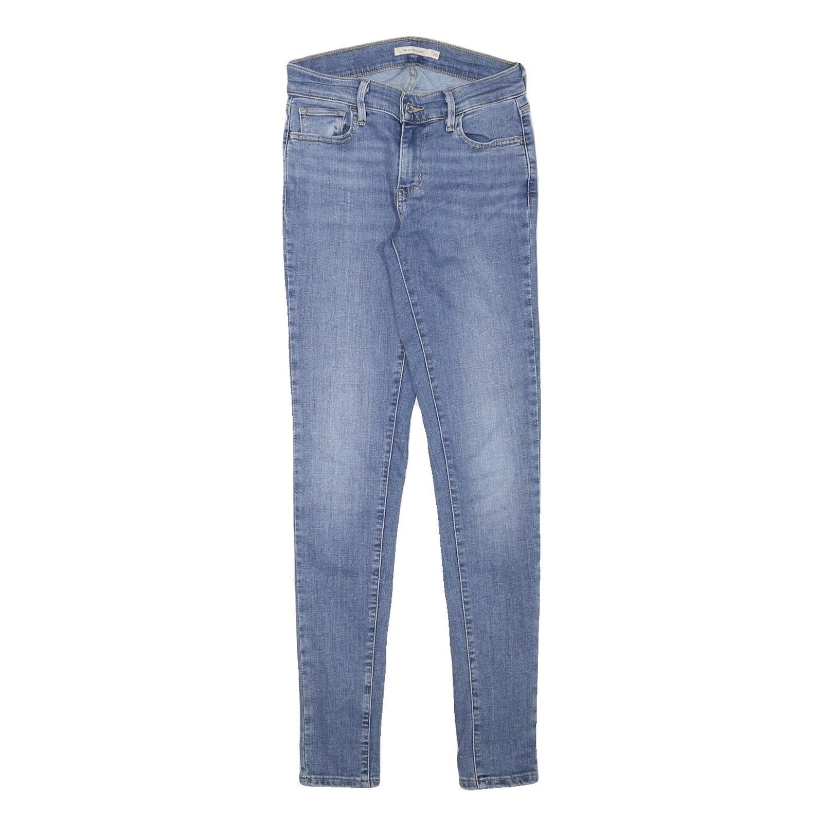 LEVI'S Womens Jeans Blue Slim Skinny Denim Medium W24 L29 Classic Zip Cotton