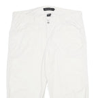 CALVIN KLEIN JEANS Womens Cotton White Regular Capri Trousers W36 L23 Casual