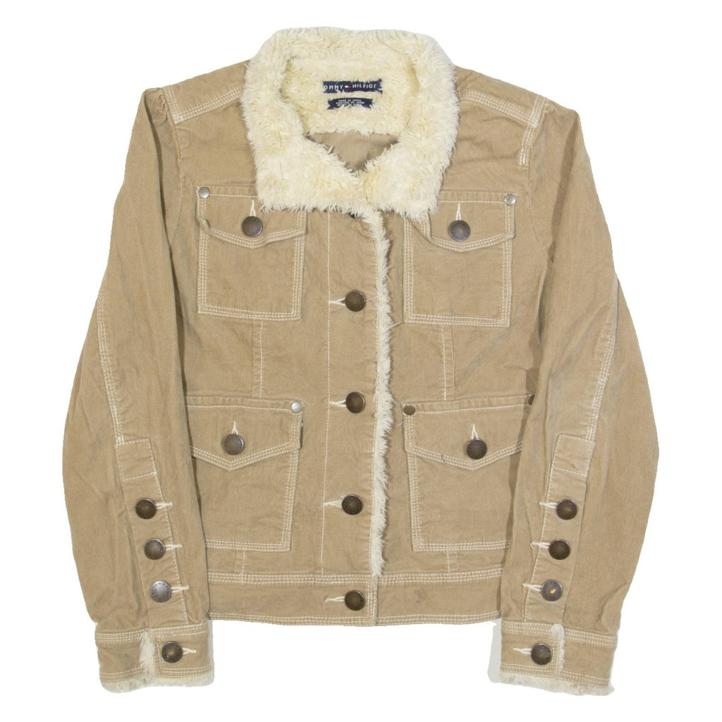 TOMMY HILFIGER Womens Corduroy Jacket Brown S