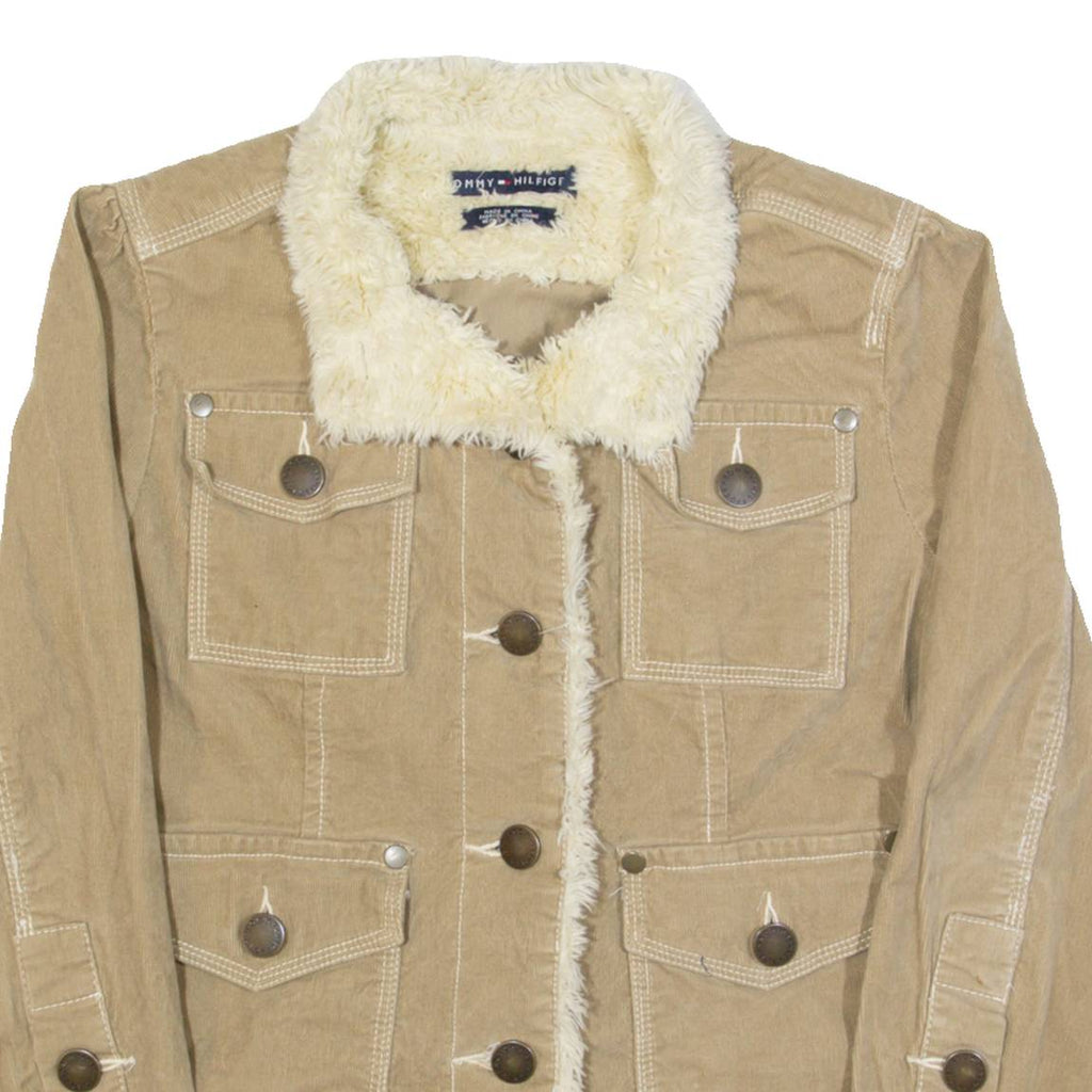 TOMMY HILFIGER Womens Corduroy Jacket Brown S