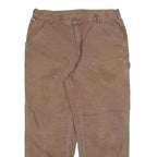 SOREL Mens Cotton Brown Relaxed W38 L29 Workwear Trousers Durable Zip Closure
