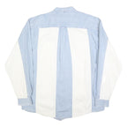 AUTHENTIC GFC Mens Blue & White Cotton Shirt XL Casual Button-Up Long Sleeve