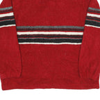 Free Country Mens Red & Black Striped Zip Jacket XL Polyester Casual Outdoor