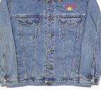 DUNBROOKE Mens Blue Denim Button Jacket XL Cotton Blend Casual Workwear