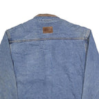 DUNBROOKE Mens Blue Denim Button Jacket XL Cotton Blend Casual Workwear