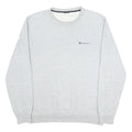 CHAMPION Mens Grey Crew Neck L Sweatshirt Cotton Blend Casual Sportswear