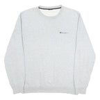 CHAMPION Mens Grey Crew Neck L Sweatshirt Cotton Blend Casual Sportswear