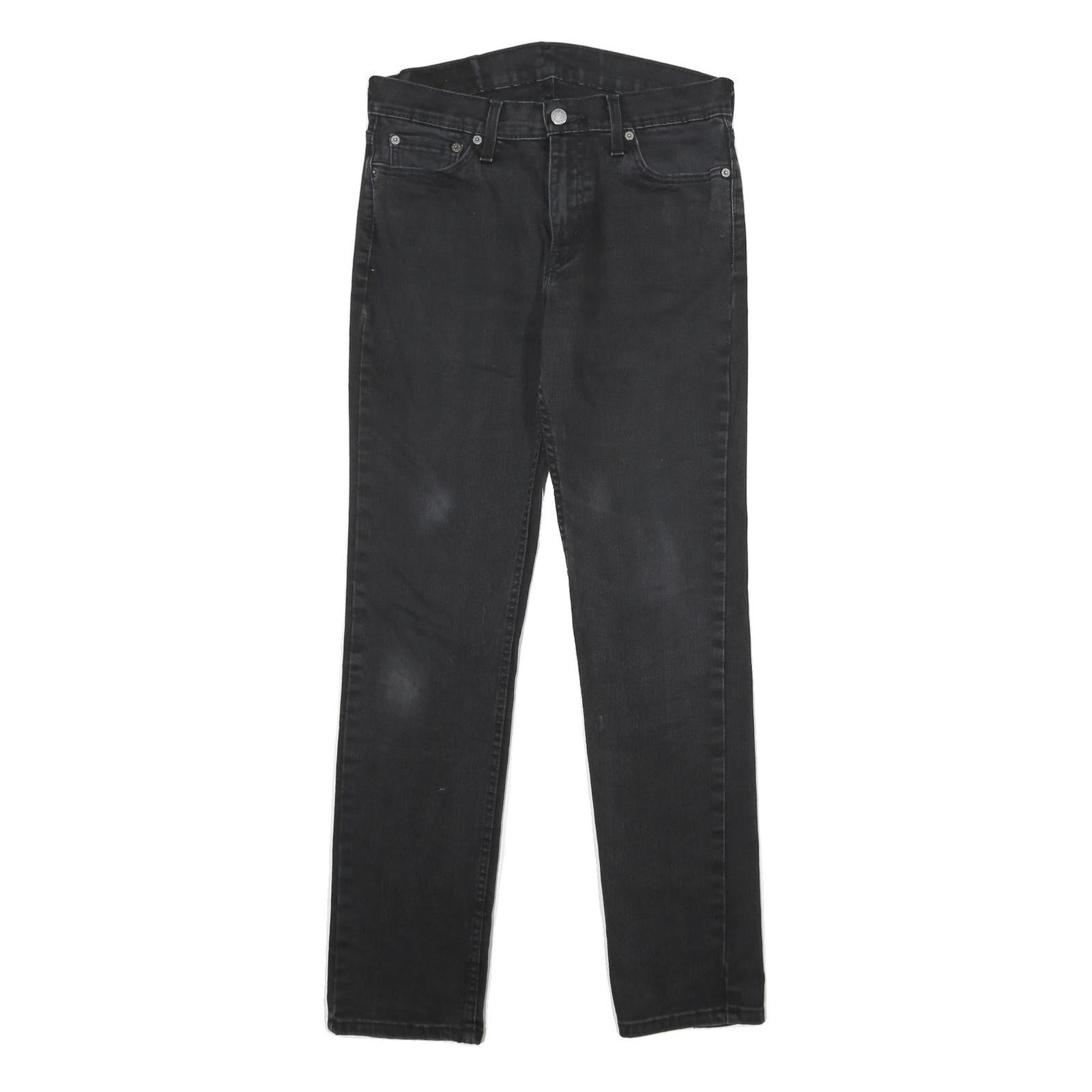 LEVI'S 511 Slim Mens Jeans Black Slim Skinny Denim Medium W30 L32 Zip