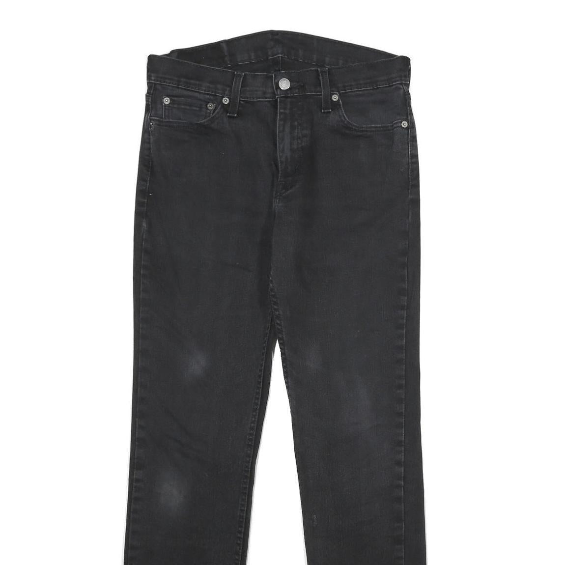 LEVI'S 511 Slim Mens Jeans Black Slim Skinny Denim Medium W30 L32 Zip