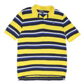 CHAPS Boys Yellow & Navy Striped Short Sleeve Polo Shirt XL Cotton Blend Casual