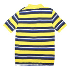 CHAPS Boys Yellow & Navy Striped Short Sleeve Polo Shirt XL Cotton Blend Casual