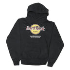 HARD ROCK CAFE Mens Black Hoodie M Sacramento Printed Cotton Blend Pullover
