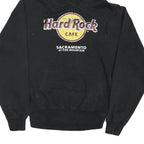 HARD ROCK CAFE Mens Black Hoodie M Sacramento Printed Cotton Blend Pullover