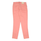 Womens Slim Pink Cotton Blend Slim Leg Trousers W26 L28 Casual Everyday Zip