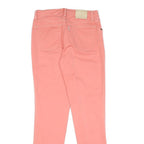 Womens Slim Pink Cotton Blend Slim Leg Trousers W26 L28 Casual Everyday Zip