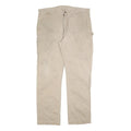 CARHARTT Mens Regular Beige Workwear Trousers W40 L34 Cotton Blend Zip Pockets