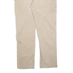CARHARTT Mens Regular Beige Workwear Trousers W40 L34 Cotton Blend Zip Pockets