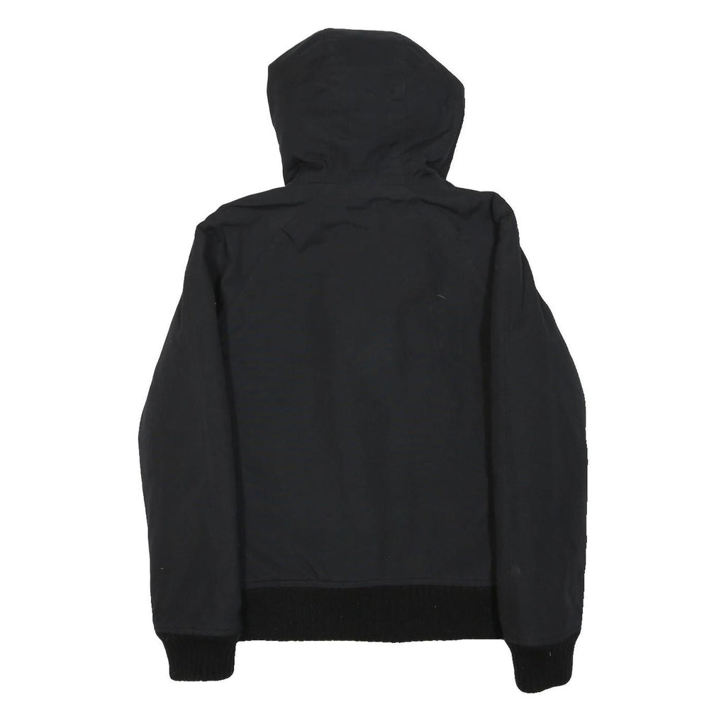 CARHARTT Womens Black Hooded Zip Jacket XS Polyester Blend Ribbed Cuffs