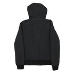 CARHARTT Womens Black Hooded Zip Jacket XS Polyester Blend Ribbed Cuffs