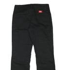 DICKIES Womens Cotton Blend Black Regular Fit Straight Trousers W29 L29