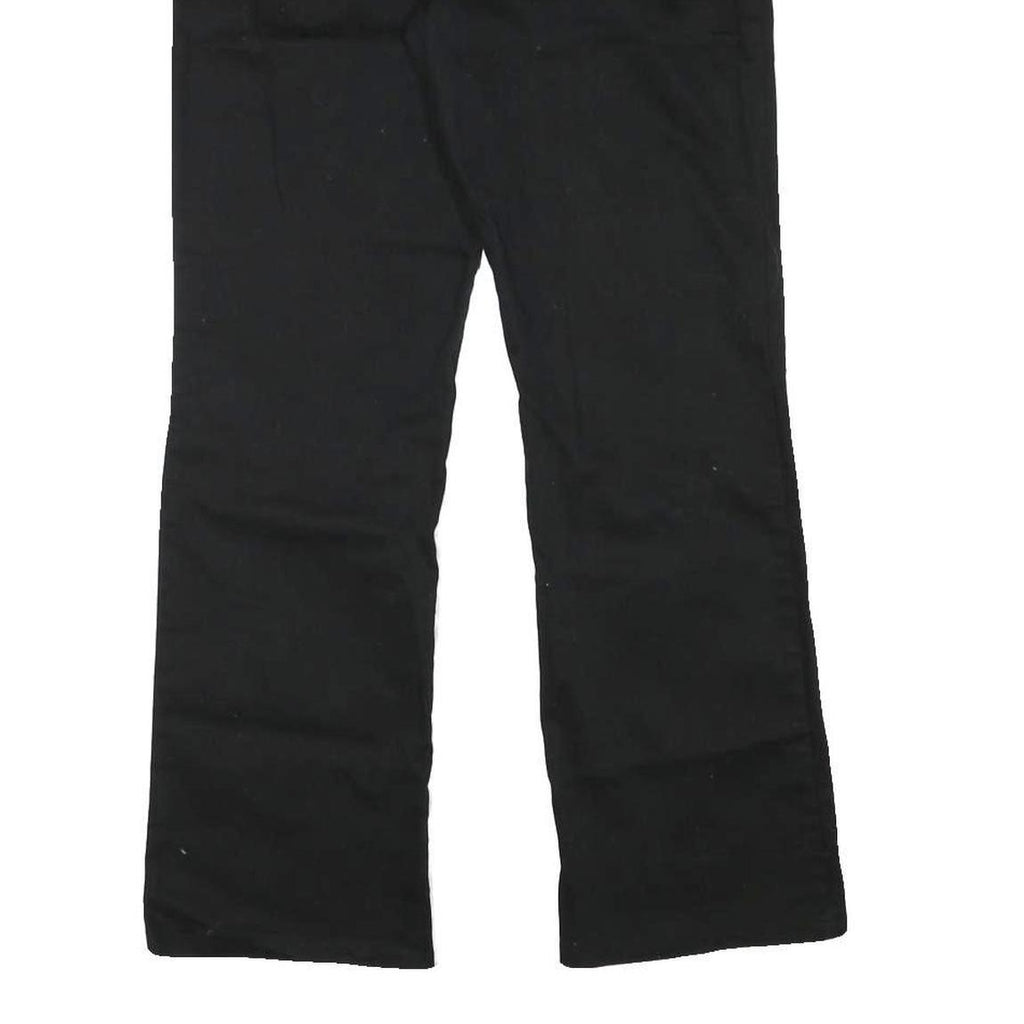 DICKIES Womens Cotton Blend Black Regular Fit Straight Trousers W29 L29