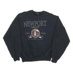 Womens Black Newport Oregon Cotton Blend Crew Neck Sweatshirt M Casual Comfort