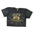 Mens Black SJV 2014 Powder Puff Graphic T-Shirt M Short Sleeve V-Neck Sports