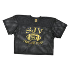 Mens Black SJV 2014 Powder Puff Graphic T-Shirt M Short Sleeve V-Neck Sports