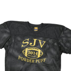 Mens Black SJV 2014 Powder Puff Graphic T-Shirt M Short Sleeve V-Neck Sports