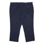 TAYLOR & WRIGHT Mens Polyester Navy Relaxed Trousers W42 L25 Formal Workwear Zip