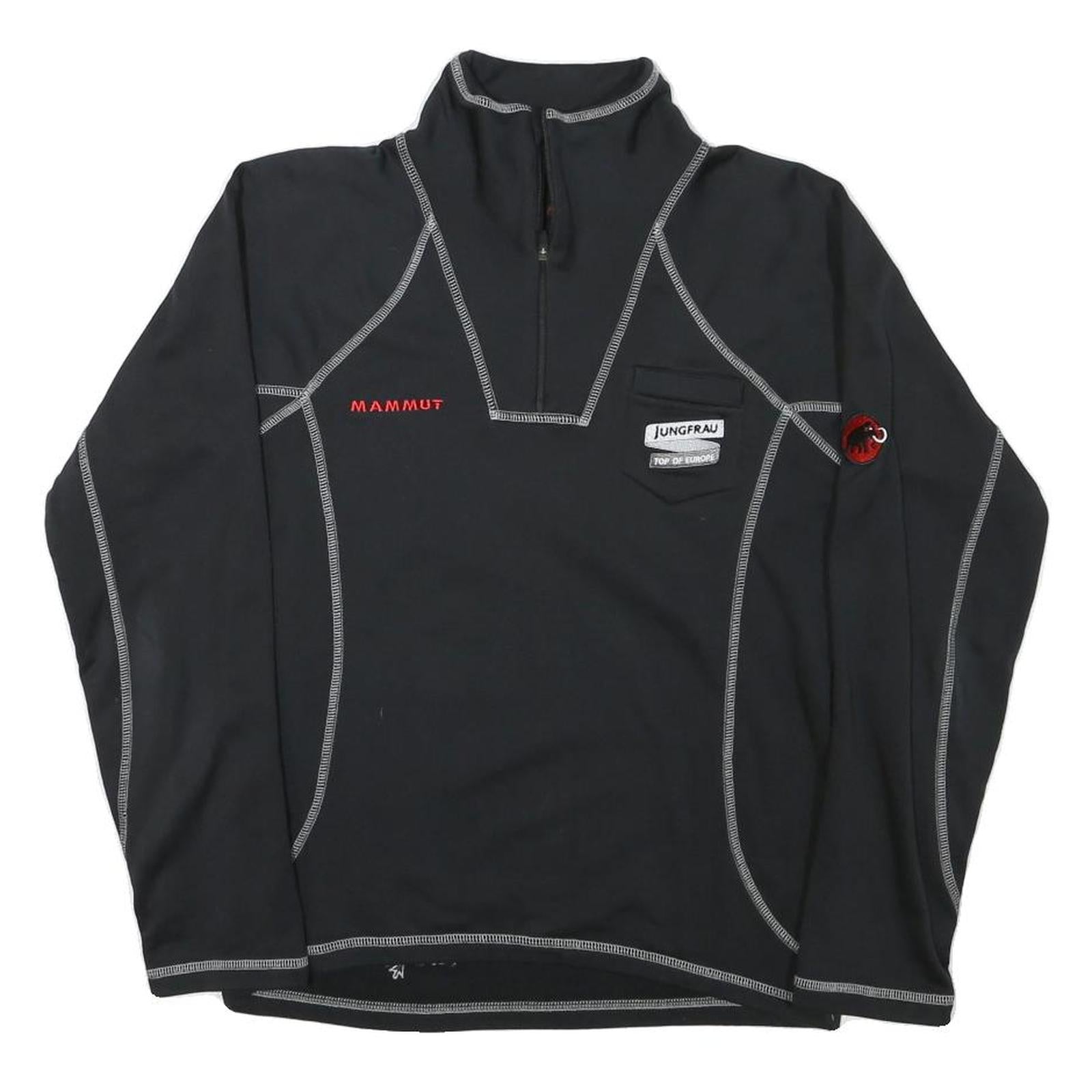 MAMMUT Womens Black Polyester Blend Pullover XS Outdoor Hiking Sweatshirt