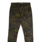 POOL JEANS Camouflage Womens Trousers Green Regular Straight W30 L28