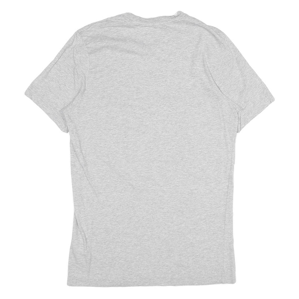 ADIDAS Mens Grey Cotton Logo Print T-Shirt M Short Sleeve Crew Neck Casual