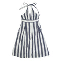 JOULES Womens A-Line Dress Blue Striped Sleeveless Midi UK 10