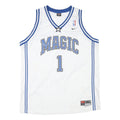 NIKE Mens White & Blue Magic McGrady Basketball Jersey XL Sleeveless V-Neck NBA