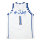 NIKE Mens White & Blue Magic McGrady Basketball Jersey XL Sleeveless V-Neck NBA