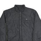NIKE Mens Black & Cream Zip Nylon Jacket XL Lightweight Sportswear Outerwear