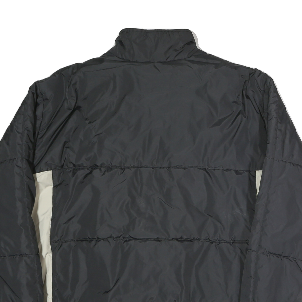 NIKE Mens Black & Cream Zip Nylon Jacket XL Lightweight Sportswear Outerwear