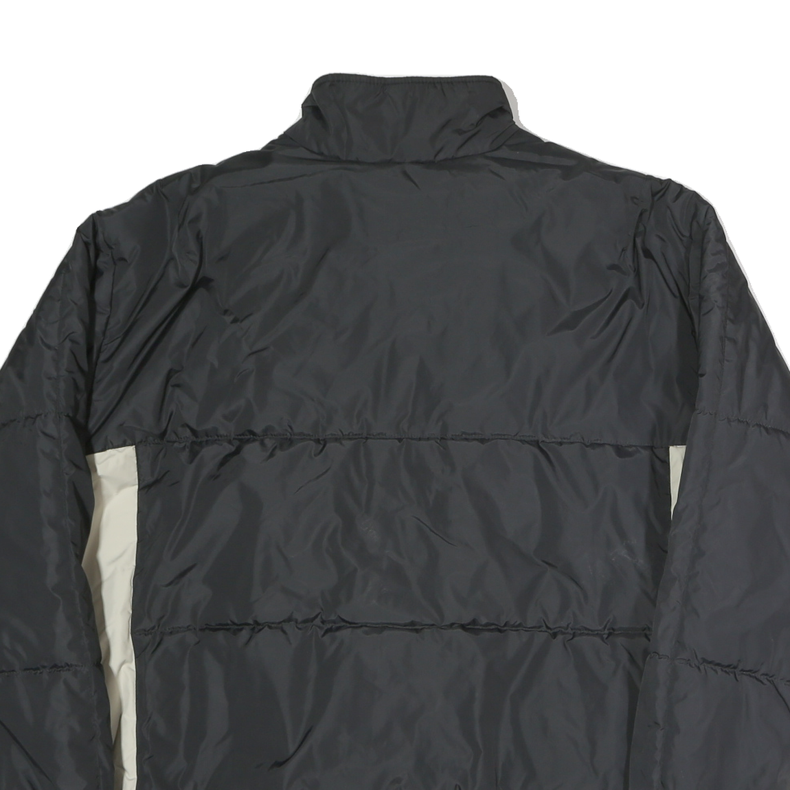 NIKE Mens Black & Cream Zip Nylon Jacket XL Lightweight Sportswear Outerwear